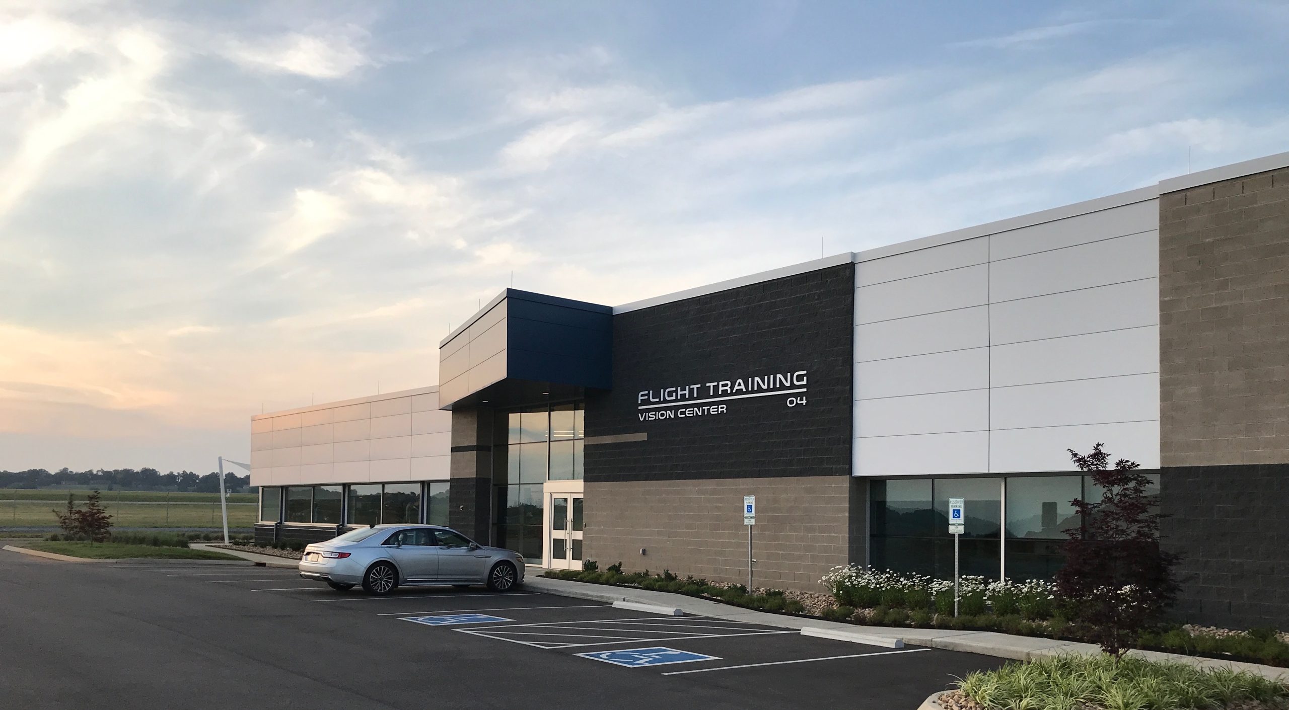 The building was designed for additional flight simulators to be added to the second level.