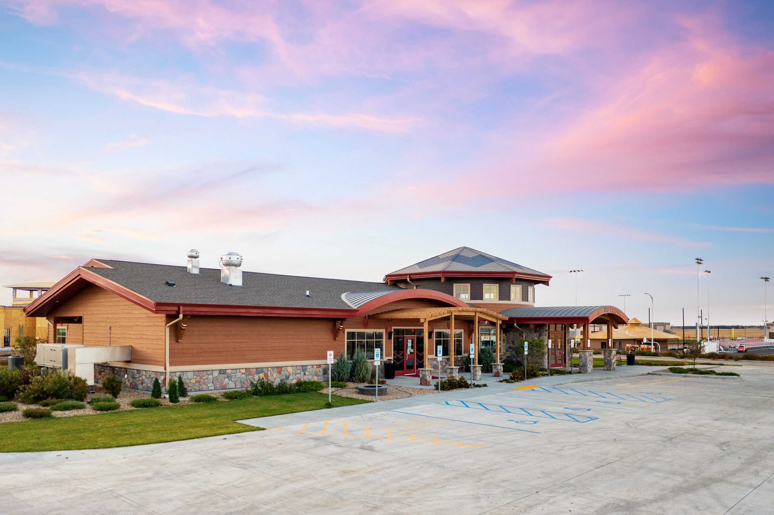 A bus drop off area on-site increasing accessibility for the community.