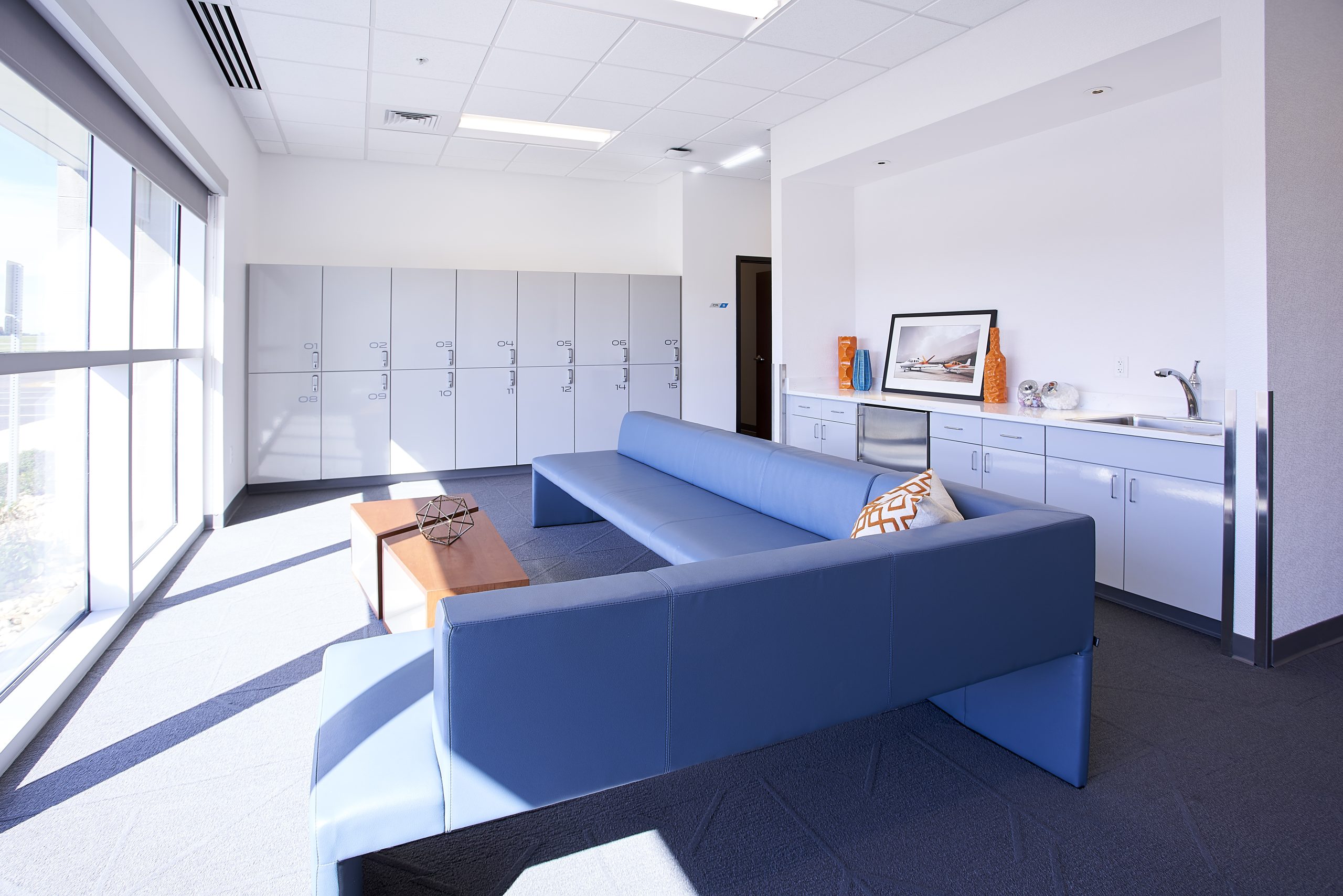 Lots of natural light comes through the spaces to break up the day from being in a classroom.
